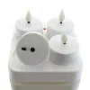 Lumineo LED Teelichter Weiß wiederaufladbar mit Ladestation Ø 4 cm - 4er Pack