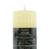 Lumineo LED Wachskerze Cream cremeweiß Ø 7 cm Höhe 12,3 cm - warmweiß