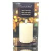 Lumineo LED Wachskerze Cream cremeweiß Ø 7 cm Höhe 12,3 cm - warmweiß