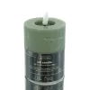Lumineo LED Wachskerze Green grün Ø 7 cm Höhe 11,2 cm - warmweiß