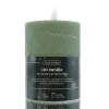 Lumineo LED Wachskerze Green grün Ø 7 cm Höhe 11,2 cm - warmweiß