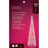 Lumineo Micro-LED Beleuchteter Kegel Silberfarben Ø 16 cm Höhe 60 cm 300 Lichter - warmweiß