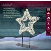 Lumineo Micro LED Stern auf Metallfuß Outdoor 300 Lichter - silberfarben - warmweiß