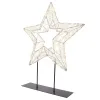 Lumineo Micro LED Stern auf Metallfuß Outdoor 500 Lichter- silberfarben - warmweiß
