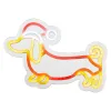 Lumineo Neon LED Szene Dackel Kunststoff Länge 10 cm Weite 30,5 cm Höhe 21 cm - bunt