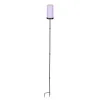 Lumineo Solar Kerze auf Stab lila Ø 7 cm H: 117 cm - Kunststoff - Eisen