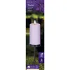 Lumineo Solar Kerze auf Stab lila Ø 7 cm H: 117 cm - Kunststoff - Eisen