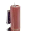 Lumineo Solar Kerze - braun - Ø 7,5 cm Höhe 15 cm aus Kunststoff