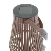Lumineo Solar LED Lampe Braun Ø 14,5 cm Höhe 18,5 cm - Kunststoff