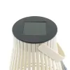 Lumineo Solar LED Lampe Cremeweiß Ø 14,5 cm Höhe 18,5 cm - Kunststoff