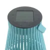 Lumineo Solar LED Lampe Blau Ø 14,5 cm Höhe 18,5 cm - Kunststoff