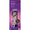 Lumineo Solar LED Laterne Schwarz & Rauchgrau Ø 10 cm Höhe 34 cm 40 Lichter Acryl - warmweiß