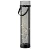 Lumineo Solar LED Laterne Schwarz & Rauchgrau Ø 10 cm Höhe 46 cm 50 Lichter Acryl - warmweiß