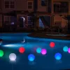 Lumineo Solar Schwimmleuchte Kugel Ø 7,6 cm H: 7,6 cm weiß/bunt (Farbwechsel)