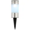 Lumineo Solar Stab- & Tischbeleuchtung Ø 6,3 Höhe 14 cm Edelstahl - kaltweiß
