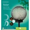 Lumineo Solar LED Stab- & Tischbeleuchtung Acryl Rauchgrau Ø 20 cm 20 Lichter - warmweiß