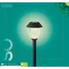 Lumineo Solar Stabbeleuchtung Schwarz Ø 11 cm Höhe 31,5 cm Kunststoff - warmweiß