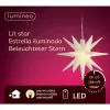 Lumineo Weihnachtsstern Weiß Ø 12 cm 1 LED aus PVC - warmweiß