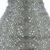 LUMIZ Lampion Solarlampe Bulb 16 Lace Taupe hellgrau Ø 16 cm - Tyvek®
