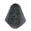LUMIZ Lampion Solarlampe Can Mosaic Black schwarz Ø 30 cm - Tyvek®