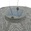 LUMIZ Lampion Solarlampe Cylinder 28 Mosaic Taupe hellgrau Ø 28 cm - Tyvek®
