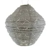 LUMIZ Lampion Solarlampe Jar 30 Mandela Taupe hellgrau Ø 30 cm - Tyvek®