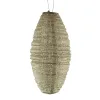 LUMIZ Lampion Solarlampe Long Oval 20 Paisley Gold goldfarben Ø 20 cm - Tyvek®
