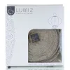 LUMIZ Lampion Solarlampe Oval 40 Paisley Taupe hellgrau Ø 40 cm - Tyvek®