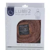 LUMIZ Lampion Solarlampe Round 20 Sashiko Copper kupferfarben Ø 20 cm - Tyvek®