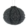 LUMIZ Lampion Solarlampe Round 30 Ikat Black schwarz Ø 30 cm - Tyvek®
