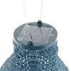 LUMIZ Lampion Solarlampe Bulb 16 Ikat Petrol blaugrau Ø 16 cm - Tyvek®