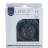 LUMIZ Lampion Solarlampe Bulb 16 Ikat Petrol blaugrau Ø 16 cm - Tyvek®