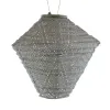 LUMIZ Lampion Solarlampe Diamant 28 Ikat Taupe hellgrau Ø 28 cm - Tyvek®