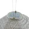 LUMIZ Lampion Solarlampe Diamant 28 Ikat Taupe hellgrau Ø 28 cm - Tyvek®