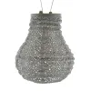 LUMIZ Lampion Solarlampe Bulb 16 Lace Taupe hellgrau Ø 16 cm - Tyvek®