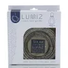 LUMIZ Lampion Solarlampe Bulb 16 Lace Taupe hellgrau Ø 16 cm - Tyvek®