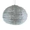 LUMIZ Lampion Solarlampe Round 30 Lace Silver silberfarben Ø 30 cm - Tyvek®