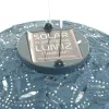 LUMIZ Lampion Solarlampe Cylinder 18 Mandela Petrol blaugrau Ø 18 cm - Tyvek®