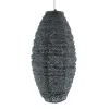 LUMIZ Lampion Solarlampe Long Oval 20 Mosaic Dark Grey dunkelgrau Ø 20 cm - Tyvek®