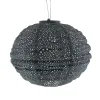 LUMIZ Lampion Solarlampe Round 30 Paisley Dark Grey dunkelgrau Ø 30 cm - Tyvek®