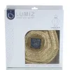 LUMIZ Lampion Solarlampe Diament 28 cm Sashiko Gold goldfarben Ø 28 cm - Tyvek®