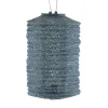 LUMIZ Lampion Solarlampe Cylinder 18 Topaze Grey-Blue graublau Ø 18 cm - Tyvek®