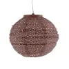 LUMIZ Lampion Solarlampe Round 20 Sashiko Copper kupferfarben Ø 20 cm - Tyvek®