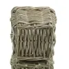 VAN DER LEEDEN Rattan Pflanzkorb mit Griffen & Folienauskleidung 20 x 20 cm