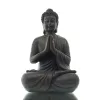 Mini Buddha Statue Gebet – für Dankbarkeit & Einkehr braunschwarz