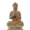 Mini Buddha Statue Gebet – für Dankbarkeit & Einkehr terracottafarben