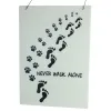 nature trends Holz-Schild Lasiert Weiß mit Schriftzug Never walk alone 23 x 16 cm