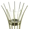 nature trends Kerzenhalter Elegance Goldfarben gebogen mit Glas 28 cm - Metall