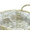 nature trends Pflanzkorb aus Weidenzweigen & Seegras-Rund mit Henkeln Ø 18 cm