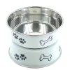 Nobby® Hunde Edelstahlnapf FUSION L Weiß rutschfest Ø 20 cm ca. 1.800 ml